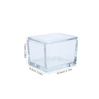 Glass Staining Jar with Lid for Microscope Slides Storage Box High Transparency Glass Material Holds to 20 Slides and Laboratory Experiments