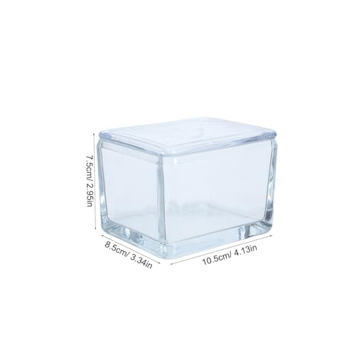 Glass Staining Jar with Lid for Microscope Slides Storage Box High Transparency Glass Material Holds to 20 Slides and Laboratory Experiments