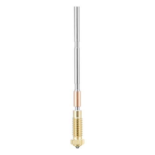 MK4 Nozzle for Prusa, 0.4mm High Flow Hardened Steel Bimetal Nozzle,Titanium Alloy Integrated Pipe, Supports High-Speed Printing Up to 600 mm/s for Prusa i3 MK4/XL/MK3.9 3D Printers