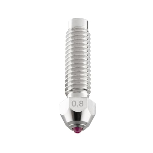 Ruby Nozzle 0.8mm for Elegoo Centauri Carbon/CC/CC2 3D Printer Extruder Hotend Kit, Hardened & Abrasion Resistant for Precision Additive Manufacturing - size: Ruby, style: 0.8mm