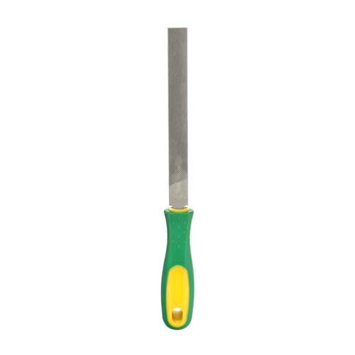 HARFINGTON Flat Coarse Cut File 6" Double Cut Teeth High Carbon Steel Hand Rasp File with Plastic Handle for Metal Wood Deburring Removing - size: 6", style: Coarse