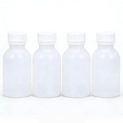 4 oz Leakproof HDPE Wide Mouth Bottles, Food Grade Translucent Plastic Sample Bottles with Sealed Caps, 4 Pack - color: Translucent, size: 4 ounces