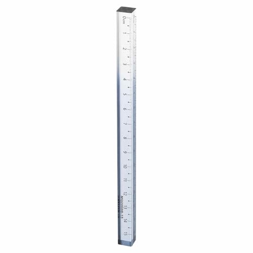 HARFINGTON Acrylic Clear Straight Rulers 15cm Metric,Gray - color: Gray, size: 15cm