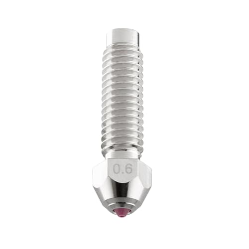 Ruby Nozzle 0.6mm for Elegoo Centauri Carbon/CC/CC2 3D Printer Extruder Hotend Kit, Hardened & Abrasion Resistant for Precision Additive Manufacturing - size: Ruby, style: 0.6mm