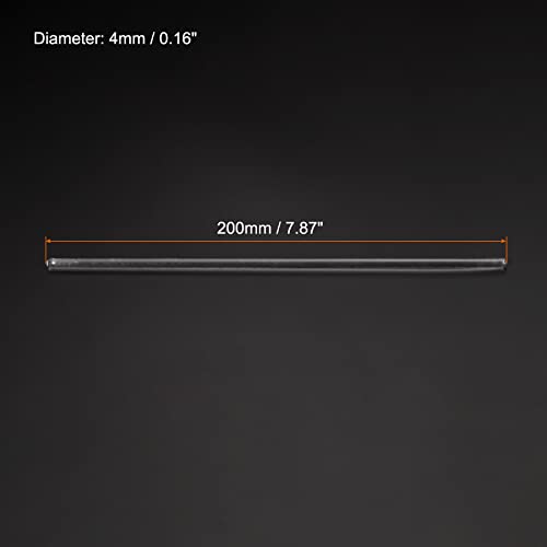MECCANIXITY 3.3 Borosilicate Glass Stick 7.87" Length 4mm Dia Stir Rod Mixing Tools with Both Ends Round for Lab Kitchen Science 6Pcs - size: 7.87"