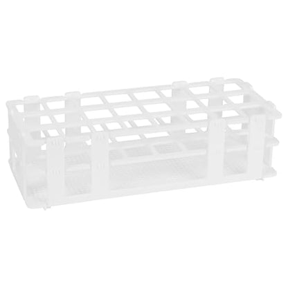 stonylab Test Tube Rack, 0.98 in 24-Place White Plastic Holder Stand Rack, 3-Tier Design and Detachable, for Laboratory Use - size: 25 mm