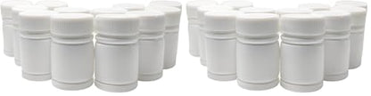 50PCS White Empty Solid Plastic Bottle Case Holder Container Vials Box with Screw Cap for Powder Sample Storage (30ml/1OZ) (Pack of 2) - size: 50 Count (Pack of 2)