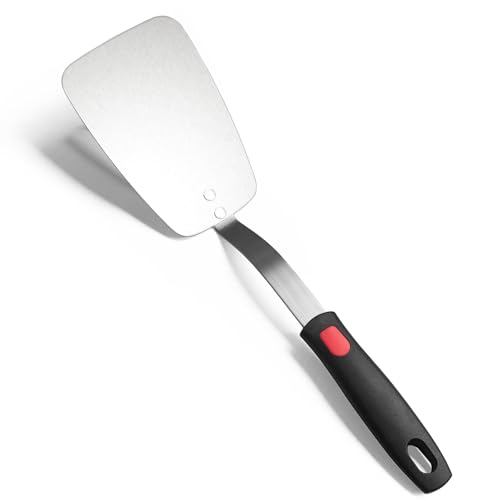 Stainless Steel Flexible Spatula, Thin Metal Turner, X' Large Solid - size: X' Large