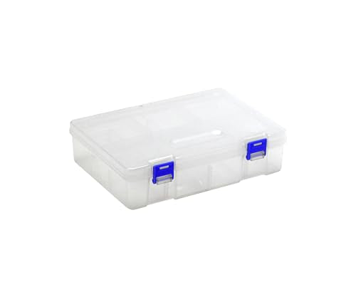Quantum QB600 Compartment Storage Box, 6-3/4"L x 4-3/4"W x 2-1/4"H, Polypropylene, Clear