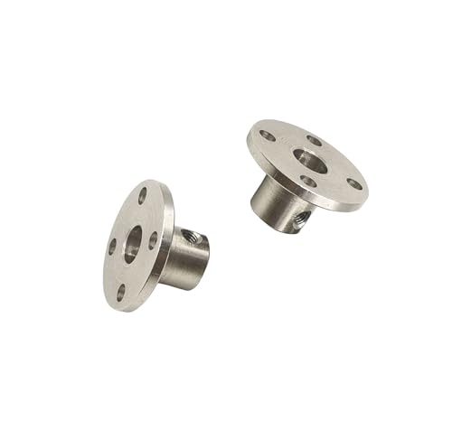 5 Pcs 6.35 mm Flange Shaft Couplings,High Hardness Metal Axis Bearing Fittings Motor Connector with M3 Screws and Allen Wrench for DIY Model Motors Accessories Coupler - size: 6.35mm, style: 6.35mm