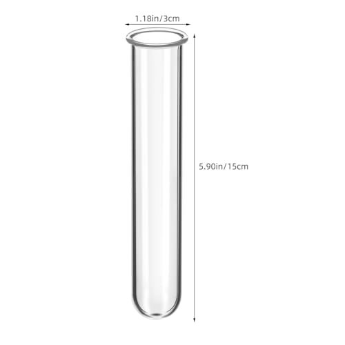 POPETPOP 4Pcs Plant Propagation Tubes : Clear Glass Test Tubes for Plants Hydroponic Propagation Vases for Home Office, 5.89X1.18X1.18in