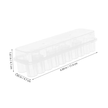 PP Vial Storage Box with Lid, 24 Compartments