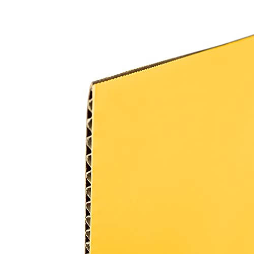 Flipside Products 18" x 48" Yellow Project Boards, Pack of 24, Trifold, Presentation Board, DIY Projects, Small Display, Science Fair, Classroom, Clubs, 4H, Graduation - color: Yellow
