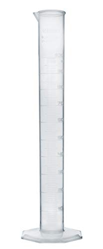 Graduated Cylinder, 100mL - Class A Tolerance - Octagonal Base - TPX Plastic - Industrial Quality, Autoclavable - Eisco Labs - size: 100mL