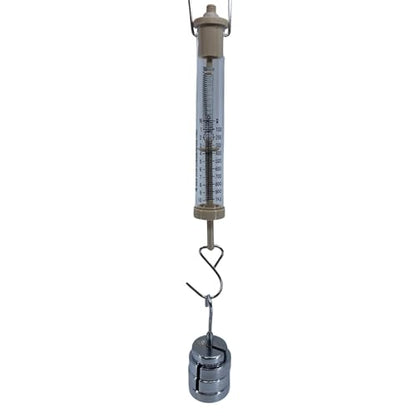 EISCO Newton Force Meter Spring Scale - Max Capacity 10N, 1 kg, Dual Scale Labeled. - size: 1 x 1.3 x 9.5 inches