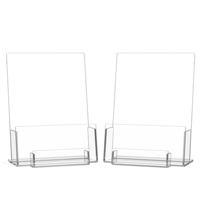 HIIMIEI Brochure and Business Card Holder: Acrylic Flyer Holder 5.5 x 8.5 - size: 5.5x8.5
