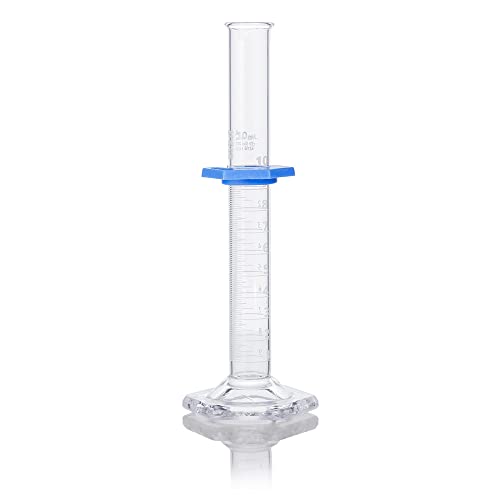 Graduated Cylinder, Globe Glass, 10mL, Class A, to Deliver (TD), Dual Grads, 3.3 Borosilicate Glass, ASTM E1272, 1/Box - size: 10 mL