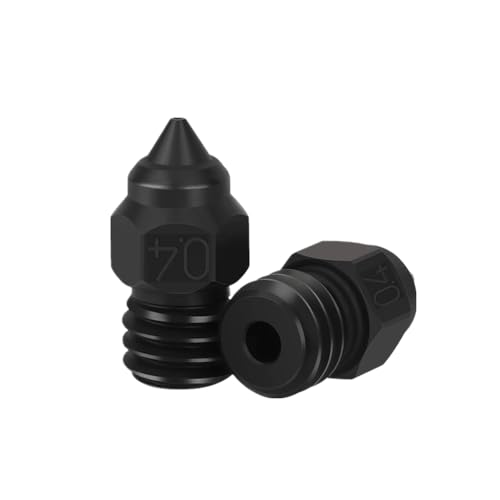 CR6 SE Hardened Steel Nozzle High Temperature Resistance M6 Thread MK8 Nozzles for CR-6 SE Ender 3 S1 /pro/v2 Ender 5 CR10 (0.4mm)¡­ - size: 0.4mm