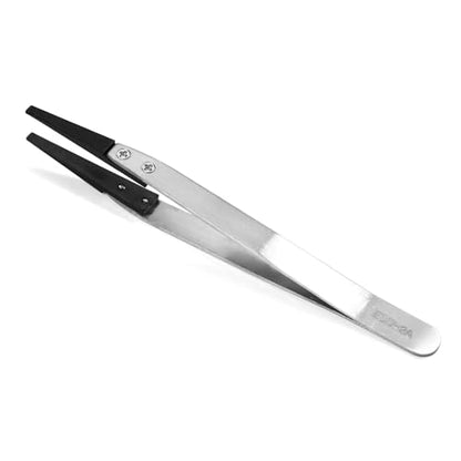 Utoolmart ESD-2A Precision Anti-Static Carbon Fiber Tweezers Stainless Steel Tweezers for Craft Jewelry Electronics - color: 1pcs, size: ESD-2A