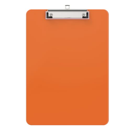 Plastic Clipboards, Orange 8.5x11 Clip Board - color: Orange