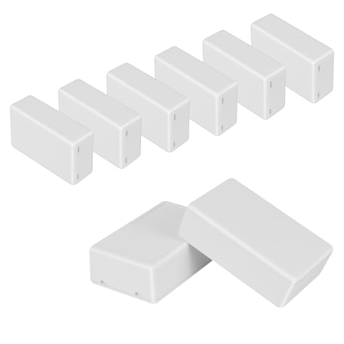 Project Box 8 Pieces Electrical Box Small Junction Box ABS Plastic Enclosure Power Electronic Case White 3.15" x 1.97" x 1.02"(80 x 50x 26mm) - color: White, size: 3.15" x 1.97" x 1.02"