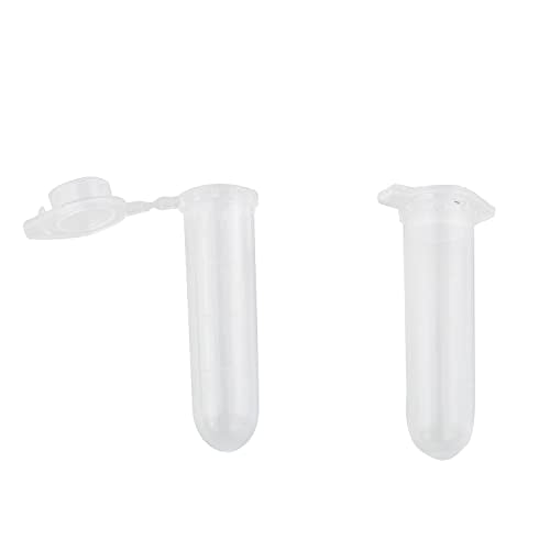 2ml Microcentrifuge Tubes TAODAN 100pcs 2ml Micro Centrifuge Tube Vial Clear Plastic Vials Container with Caps for Sample Storage Without Leakage