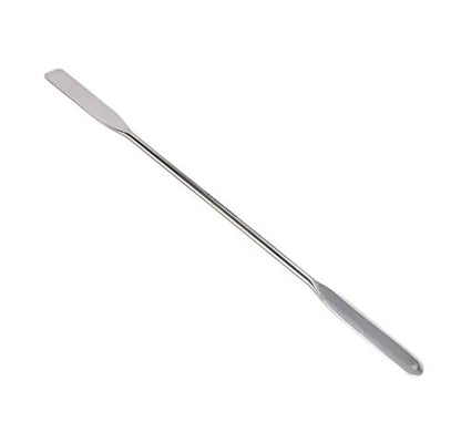 Stainless Steel Micro Lab Spatula with Square and Round Ends (9")