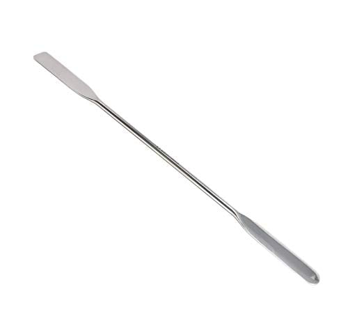 Stainless Steel Micro Lab Spatula with Square and Round Ends (9")