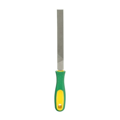 HARFINGTON Flat Medium Cut File 6" Double Cut Teeth High Carbon Steel Hand Rasp File with Plastic Handle for Metal Wood Deburring Removing - size: 6", style: Medium