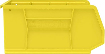 Akro-Mils 30250 AkroBins Plastic Storage Bin Hanging Stacking Containers, (15-Inch x 16-Inch x 7-Inch), Yellow, (6-Pack) - color: Yellow