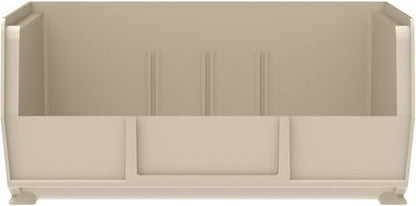Akro-Mils 30235 AkroBins Plastic Hanging Stackable Storage Organizer Bin, 11-Inch x 11-Inch x 5-Inch, Stone, 6-Pack - color: Stone