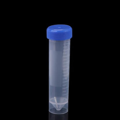 Centrifuge Tubes 10pcs 50ml Lab Analysis Bottles With Screw Cap Flat Bottom Laboratory Fittings With Scale Caps Pack Container