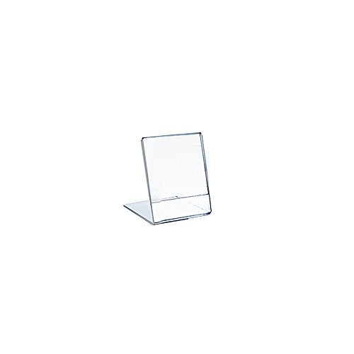 Azar Displays 112758 3.5" W x 5.5" H Vertical L-Shaped Sign Holder- 10pk - size: 3.5 in W x 5.5 in H Vertical