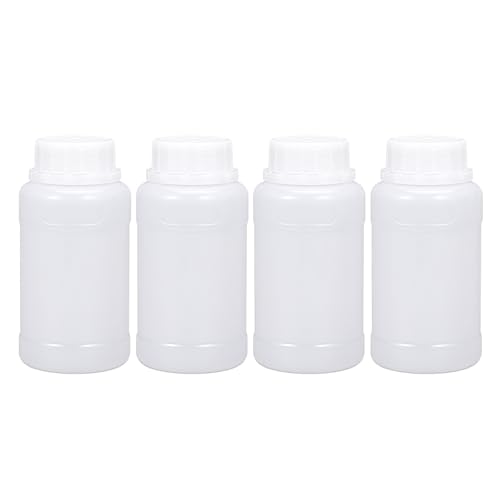 8 oz Leakproof HDPE Wide Mouth Bottles, Food Grade Translucent Plastic Storage Bottles with Sealed Caps, 4 Pack - color: Translucent, size: 8 ounces