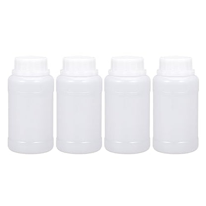 8 oz Leakproof HDPE Wide Mouth Bottles, Food Grade Translucent Plastic Storage Bottles with Sealed Caps, 4 Pack - color: Translucent, size: 8 ounces