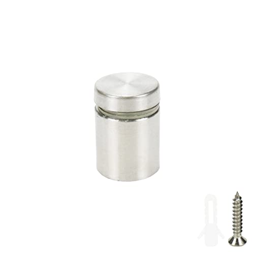 Sign Standoff Screws 0.75" Dia 1.06" Length Glass Standoff Bolts Stainless Steel 3/8" Thread Dia Advertising Screws - 8pcs - size: 0.75" Dia x 1.06" Length 8pcs
