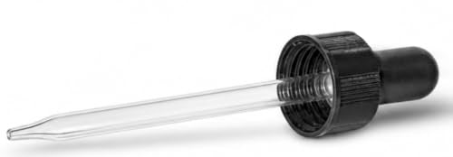 20/400 Black Bulb Glass Droppers with Rubber Bulb Made in USA Pack of 1700 - size: 20/400 ( 7 mm x 89 mm), 1700 Caps per Case
