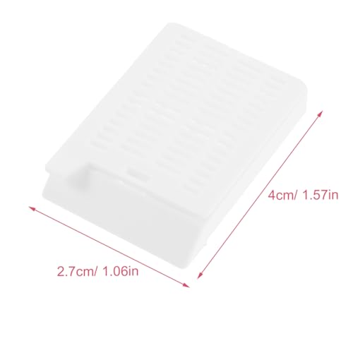 UKCOCO 200 PCS Plastic Scientific Cassettes Square Hole Tissue Processing Embedding Cassettes (White)