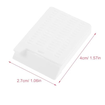 UKCOCO 200 PCS Plastic Scientific Cassettes Square Hole Tissue Processing Embedding Cassettes (White)