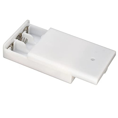 OPSFALCON 3 AA Battery Holder, 3 AA Battery Case Box Holder, 3 x 1.5V AA Battery Holder Case Box with On/Off Switch and Cover, with USB Port, White, 4.5V 5V, 2-Pack (3AA-White-2PCS) - size: 3AA-White-2Pack