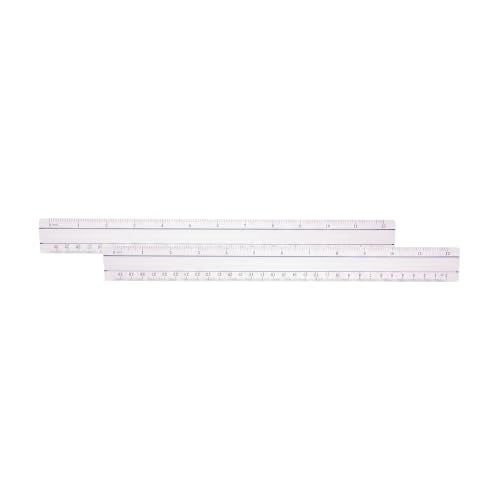 Westcott 15571 Clear Data Processing Magnifying Ruler, 12 Inch (Pack of 2) - size: 1 Count (Pack of 2)