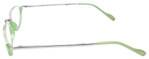 Calabria 309 Compact Folding Reading Glasses Mens Womend Trendy Semi-Rimless Foldable Pocket Readers Eyeglasses w/Hard Case - color: Lime