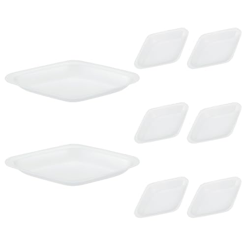 PATIKIL Rhombus-Shaped Weigh Boats, 8Pcs 5mL Small Scale Trays - size: 5 ml