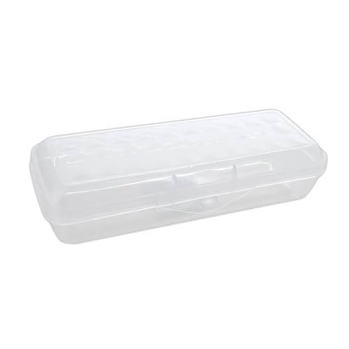 BAZIC PRODUCTS LUCENT Clear Pencil Box, Snap-Latch Lid - size: 1-Pack