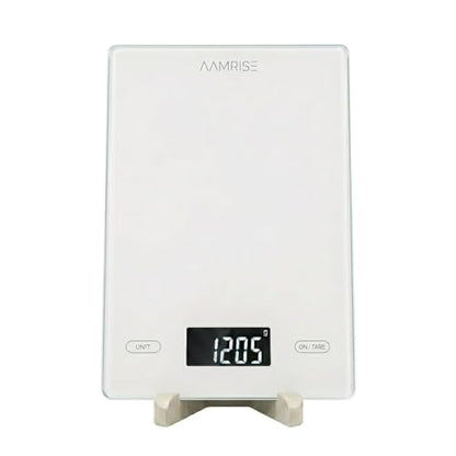 Extra Large Food Scale Grams and Ounces - Digital Food Scale with Countertop Stand – Tempered Glass Kitchen Scales with Backlit LCD, Multiple Units – 33LB/15KG Capacity and Auto Off Function