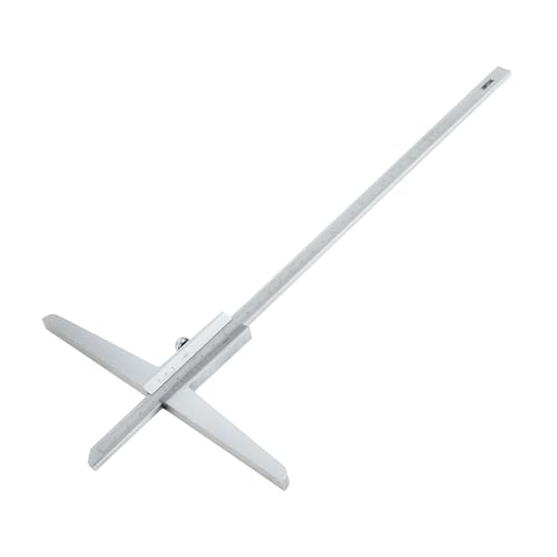 0-300 mm/12 inch Extended Base Depth Caliper Stainless Steel Precision Measuring Tool Dual Scale for deep Holes, Grooves, Machining DRINYOUNG (Depth Calipers 300 Long (Bridge Length 200) - size: 0-12" (Depth Caliper, Bridge Length 8")