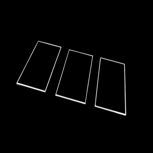 1" x 3" Quartz Glass Microscope Slides (10 Pieces) for High-end Microscopy Applications,Fused Quartz Sheet,Fused Silica Glass,Optical Quartz Glass(Laboratory UV-Vis Grade)