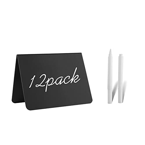 12 Pack 4"x3"Mini Chalkboard Signs for Chalk Sign for Food - Party - Buffet - Table Sign Chalkboard - Wedding - Bakery - Small - style: Chalkboard V 12