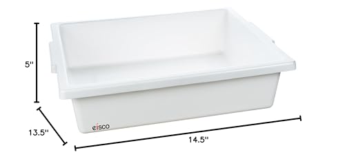 Eisco - Utility Tray Polypropylene Plastic 14.5 x 13.5 x 5 Inches for Laboratory and General Use