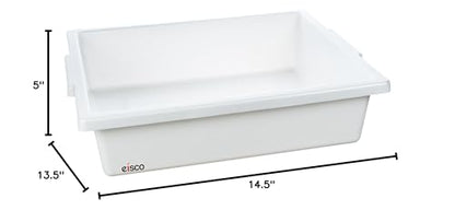 Eisco - Utility Tray Polypropylene Plastic 14.5 x 13.5 x 5 Inches for Laboratory and General Use